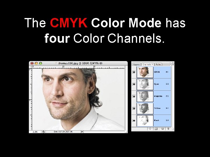 The CMYK Color Mode has four Color Channels. 