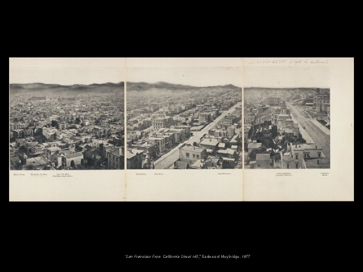 “San Francisco From California Street Hill, ” Eadweard Muybridge, 1877 