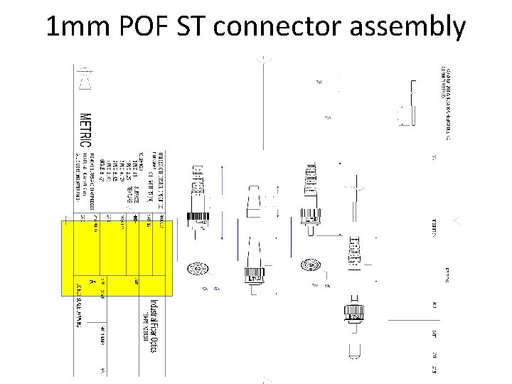1 mm POF ST connector assembly 