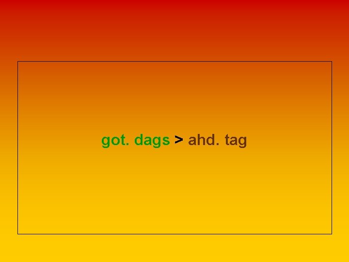 got. dags > ahd. tag 