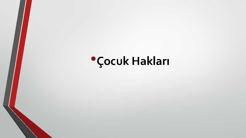  • Çocuk Hakları 