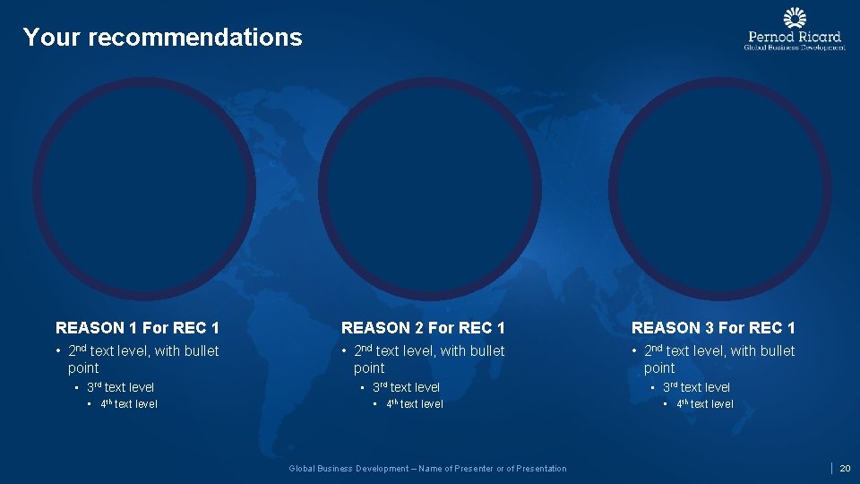 Your recommendations REASON 1 For REC 1 REASON 2 For REC 1 REASON 3