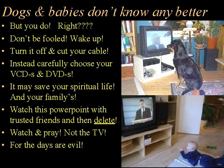 Dogs & babies don’t know any better • • But you do! Right? ?
