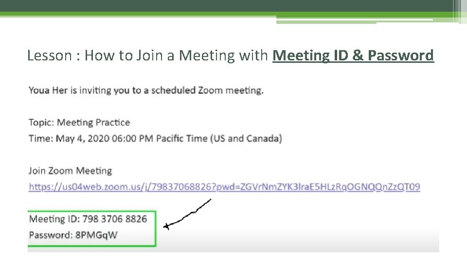 Lesson : How to Join a Meeting with Meeting ID & Password 
