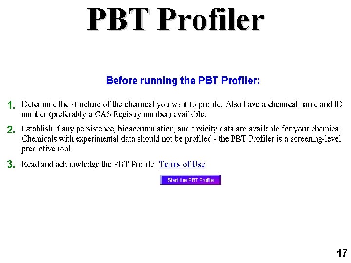 PBT Profiler 17 