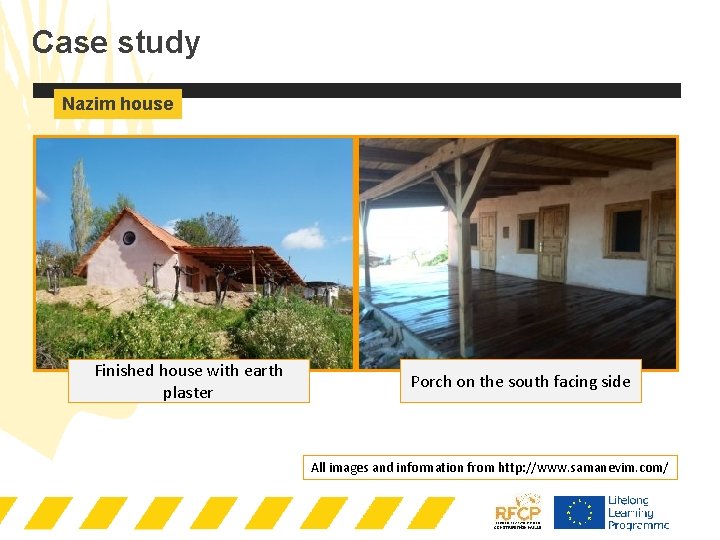 Case study Nazim house Finished house with earth plaster Porch on the south facing