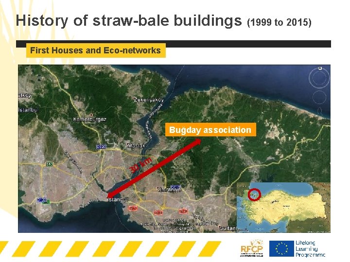 History of straw-bale buildings (1999 to 2015) First Houses and Eco-networks Buğday association m