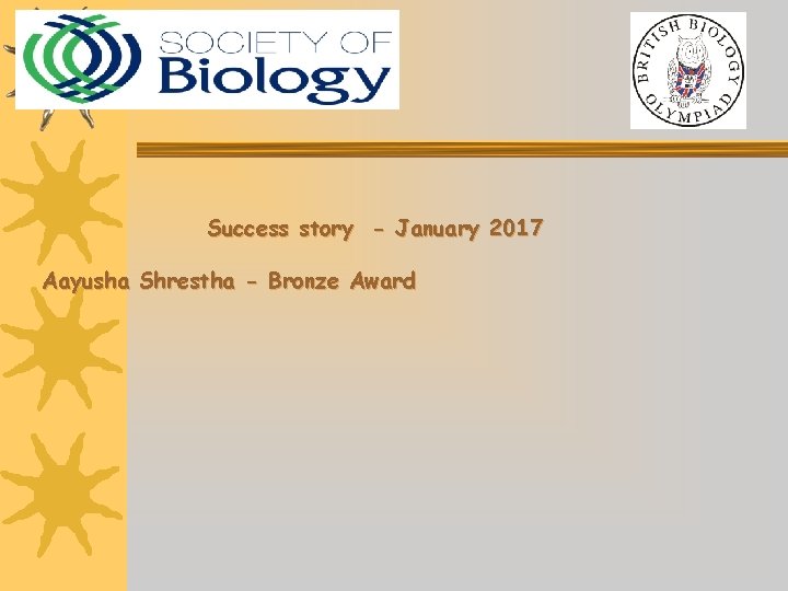 Success story - January 2017 Aayusha Shrestha - Bronze Award 