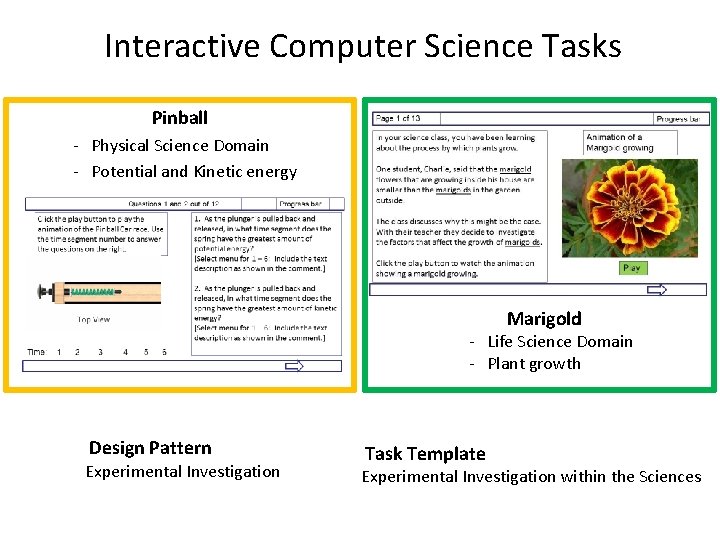 Interactive Computer Science Tasks Pinball - Physical Science Domain - Potential and Kinetic energy