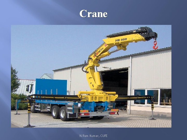 Crane Ø N. Ram Kumar, CUFE 