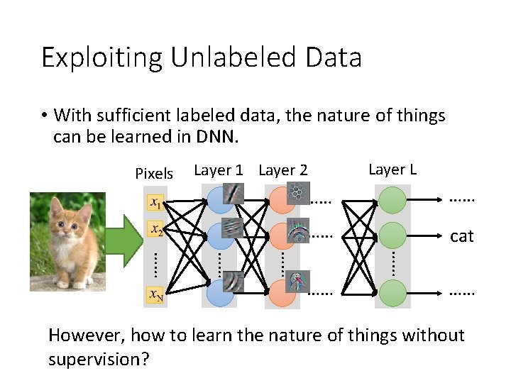Exploiting Unlabeled Data • With sufficient labeled data, the nature of things can be Exploiting Unlabeled Data • With sufficient labeled data, the nature of things can be