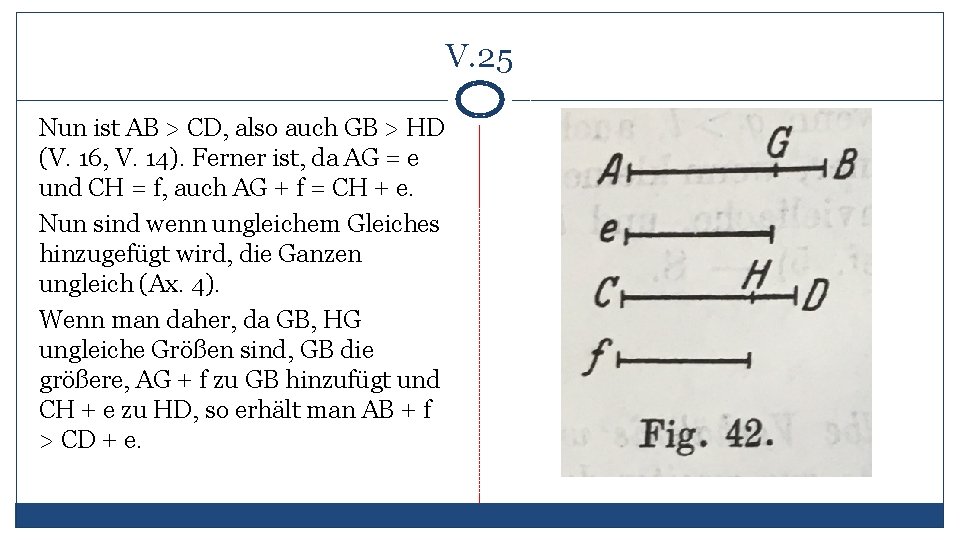 V. 25 Nun ist AB > CD, also auch GB > HD (V. 16,