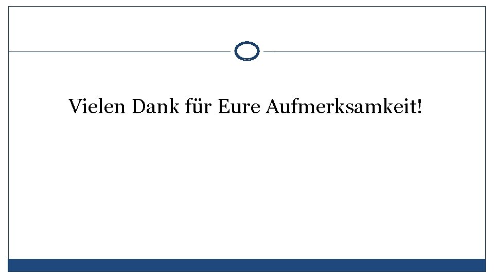 Vielen Dank für Eure Aufmerksamkeit! 