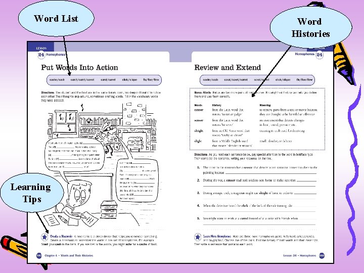 Word List Learning Tips Word Histories 