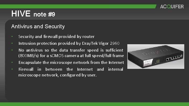 HIVE note #9 Antivirus and Security • • • Security and firewall provided by HIVE note #9 Antivirus and Security • • • Security and firewall provided by