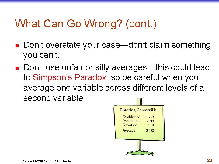 What Can Go Wrong? (cont. ) n n Don’t overstate your case—don’t claim something