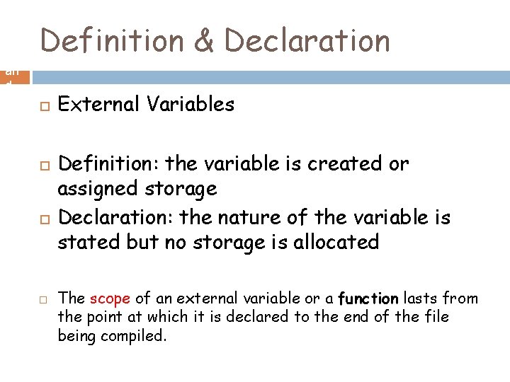 ata Ty pe s an d Op era tor s. 26 Definition & Declaration ata Ty pe s an d Op era tor s. 26 Definition & Declaration
