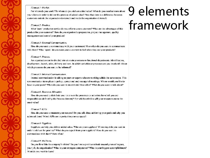 9 elements framework 