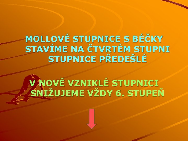 MOLLOVÉ STUPNICE S BÉČKY STAVÍME NA ČTVRTÉM STUPNICE PŘEDEŠLÉ V NOVĚ VZNIKLÉ STUPNICI SNIŽUJEME