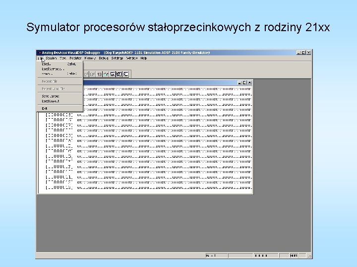 Symulator procesorów stałoprzecinkowych z rodziny 21 xx 