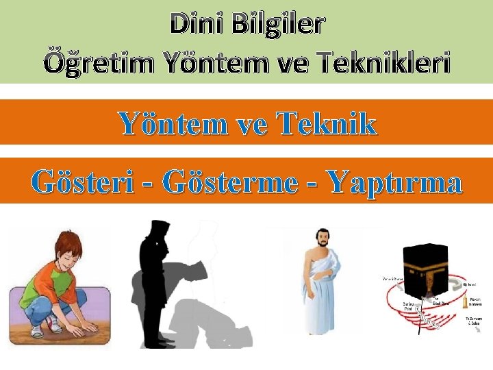 Dini Bilgiler Öğretim Yöntem ve Teknikleri Yöntem ve Teknik Gösteri - Gösterme - Yaptırma