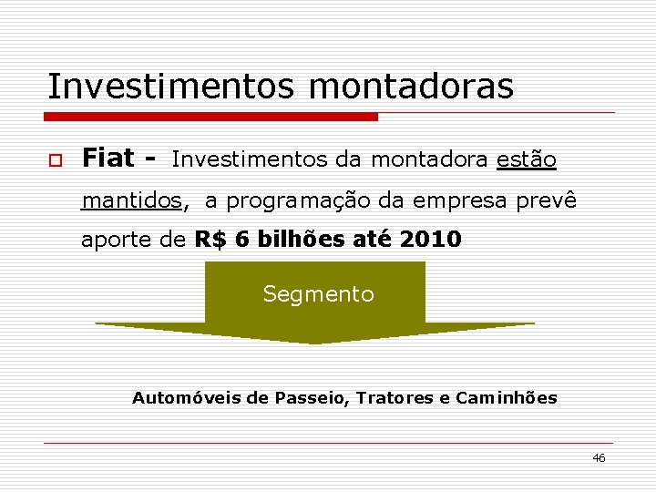 Investimentos montadoras o Fiat - Investimentos da montadora estão mantidos, a programação da empresa