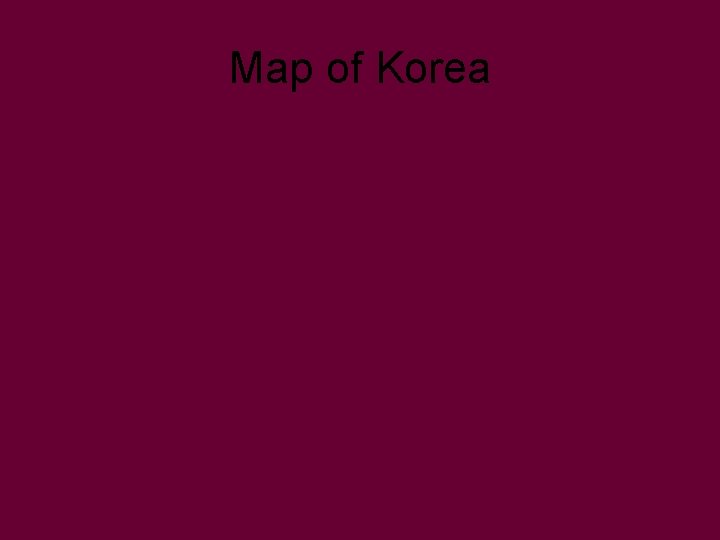 Map of Korea 