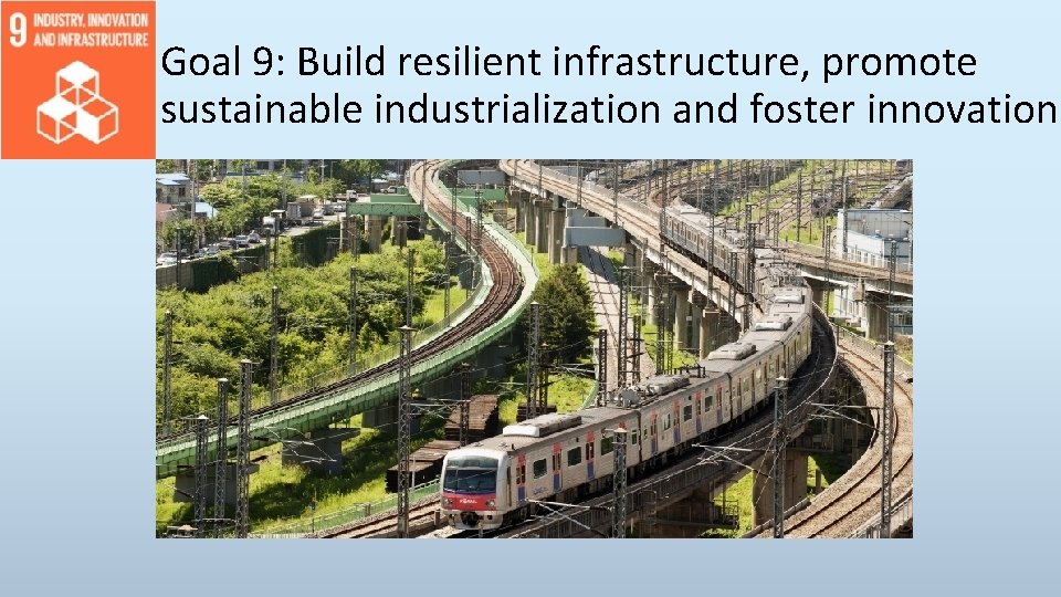 Goal 9: Build resilient infrastructure, promote sustainable industrialization and foster innovation 
