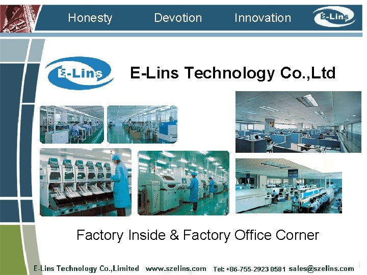 Honesty Devotion Innovation E-Lins Technology Co. , Ltd Factory Inside & Factory Office Corner