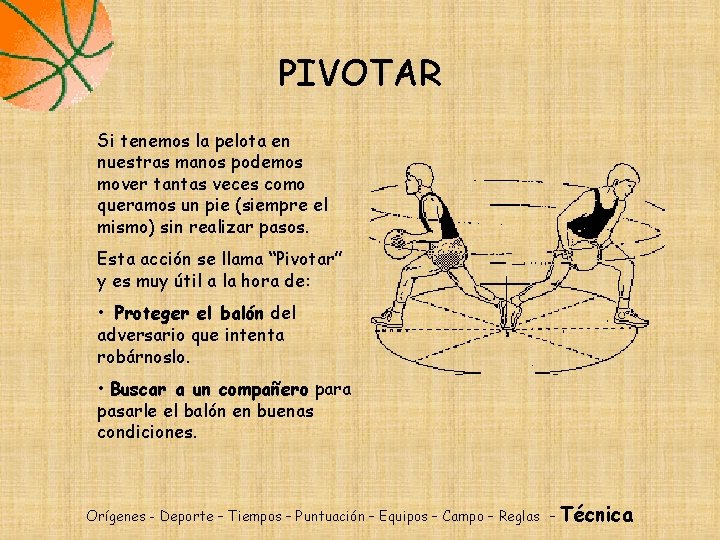 PIVOTAR Si tenemos la pelota en nuestras manos podemos mover tantas veces como queramos PIVOTAR Si tenemos la pelota en nuestras manos podemos mover tantas veces como queramos