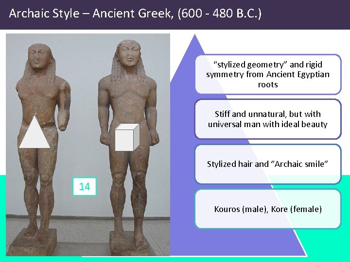 Archaic Style – Ancient (600 -Greek, 480 B. C. ) (600 - 480 B.