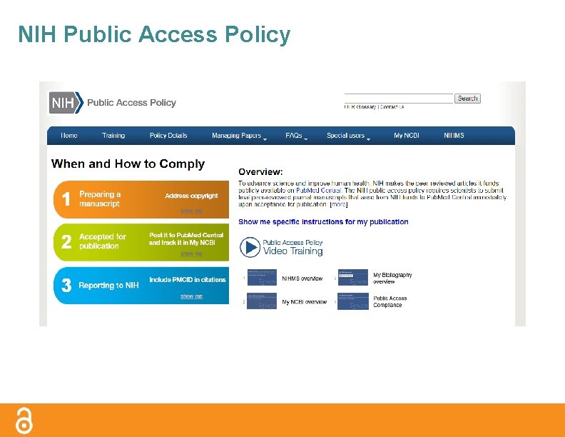 NIH Public Access Policy 