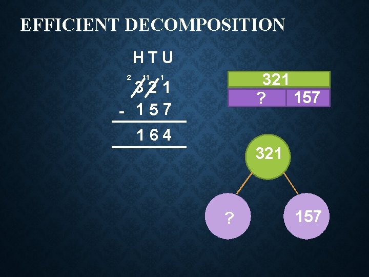 EFFICIENT DECOMPOSITION HT U 2 11 321 157 ? 1 32 1 - 157