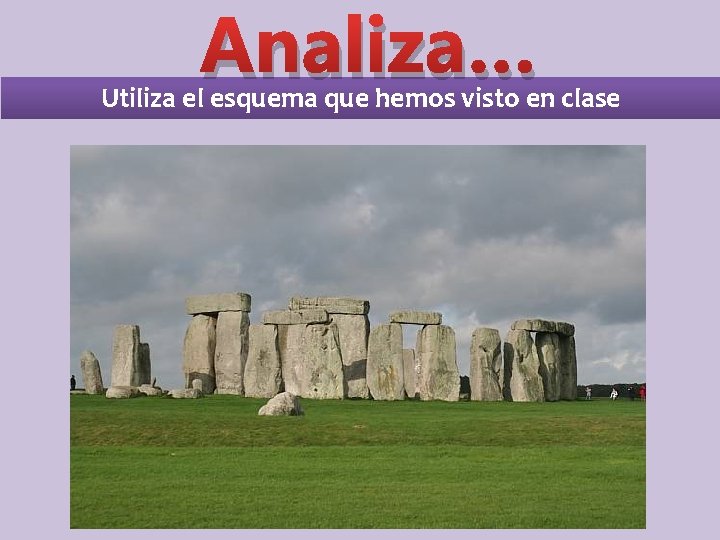 Analiza… Utiliza el esquema que hemos visto en clase 