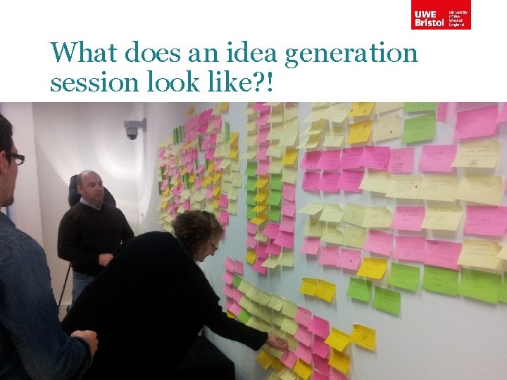 What does an idea generation session look like? ! 