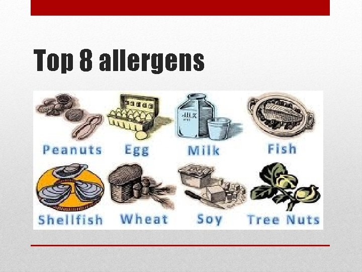 Top 8 allergens 