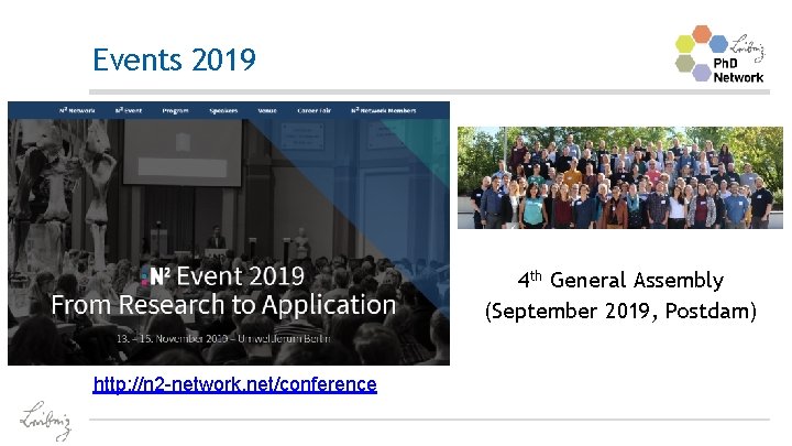 Events 2019 4 th General Assembly (September 2019, Postdam) http: //n 2 -network. net/conference