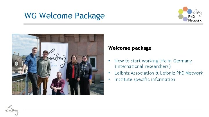 WG Welcome Package Welcome package • • • How to start working life in