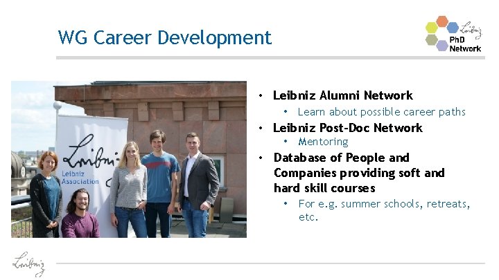 WG Career Development • Leibniz Alumni Network • Learn about possible career paths •