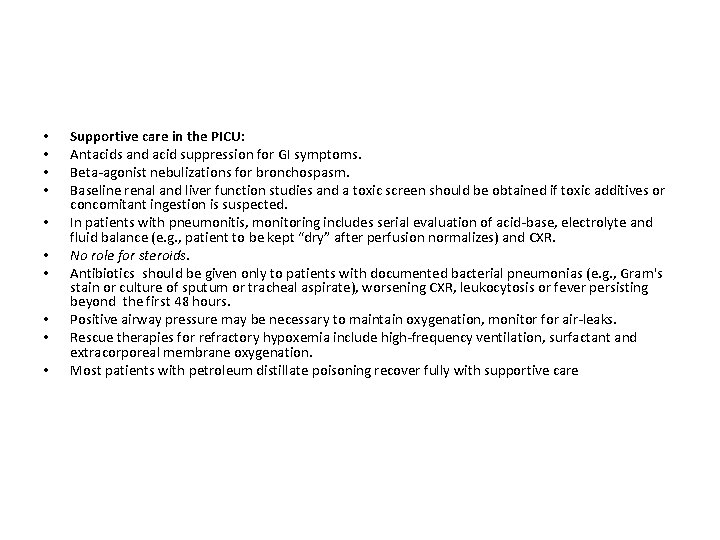  • • • Supportive care in the PICU: Antacids and acid suppression for