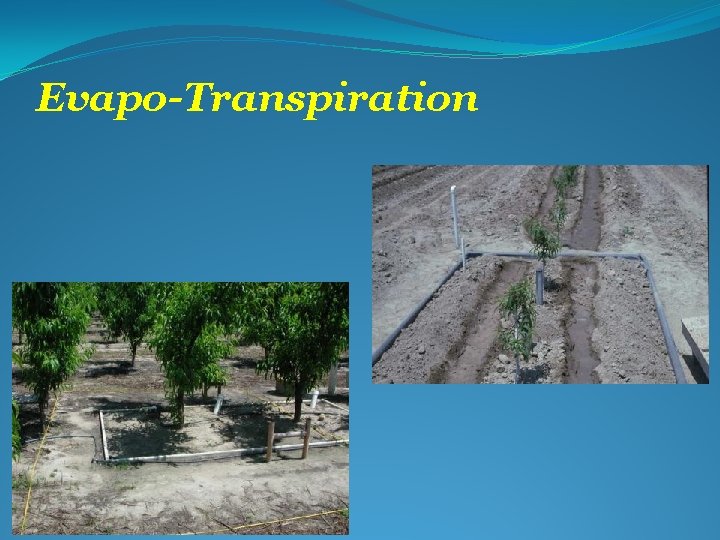 Evapo-Transpiration 