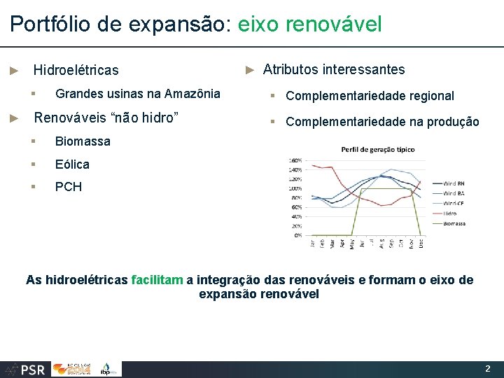 Portfólio de expansão: eixo renovável ► Hidroelétricas § ► Grandes usinas na Amazônia Renováveis