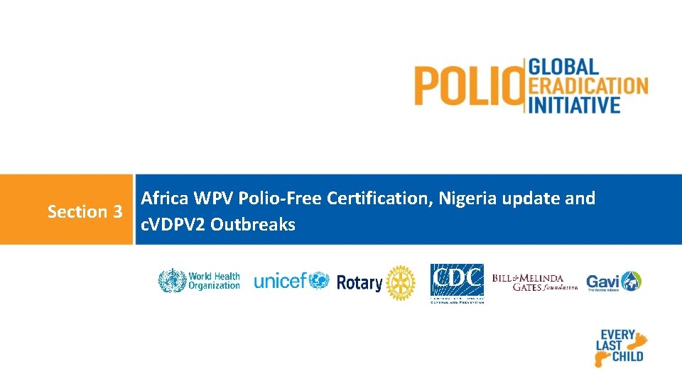 Africa WPV Polio-Free Certification, Nigeria update and Section 3 c. VDPV 2 Outbreaks 22