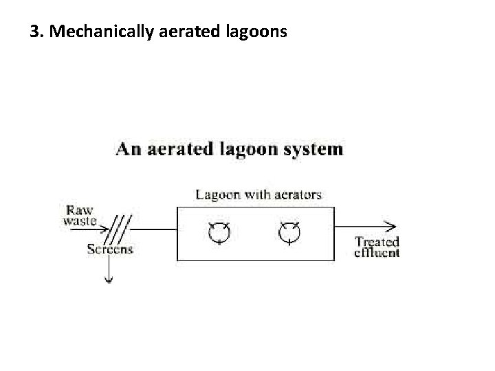 3. Mechanically aerated lagoons 