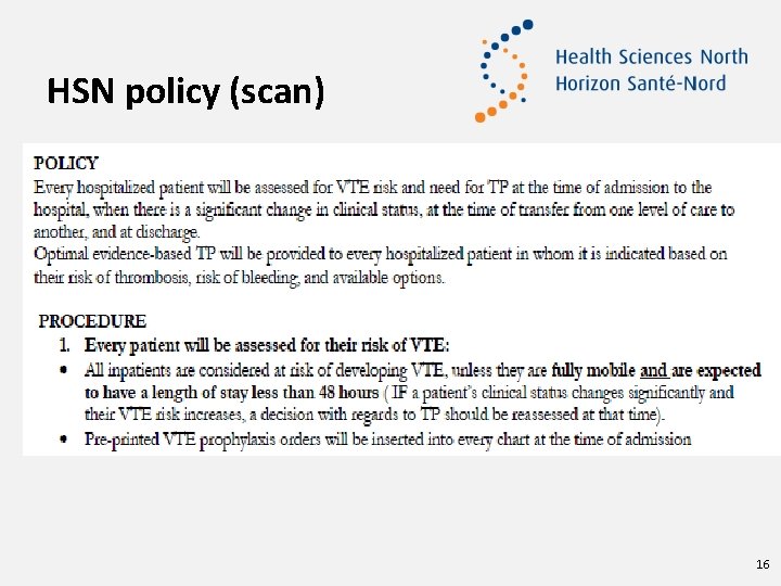 HSN policy (scan) 16 