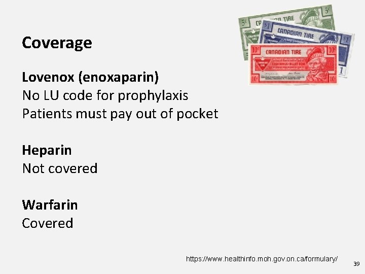 Coverage Lovenox (enoxaparin) No LU code for prophylaxis Patients must pay out of pocket