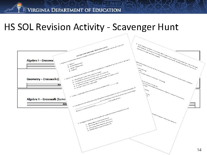 HS SOL Revision Activity - Scavenger Hunt 14 