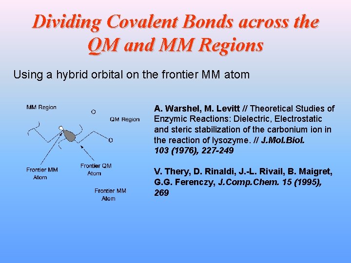 Dividing Covalent Bonds across the QM and MM Regions Using a hybrid orbital on