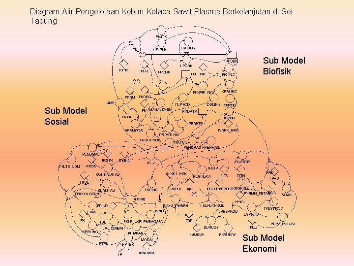 Diagram Alir Pengelolaan Kebun Kelapa Sawit Plasma Berkelanjutan di Sei Tapung Sub Model Biofisik