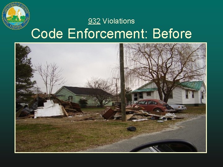 932 Violations Code Enforcement: Before 